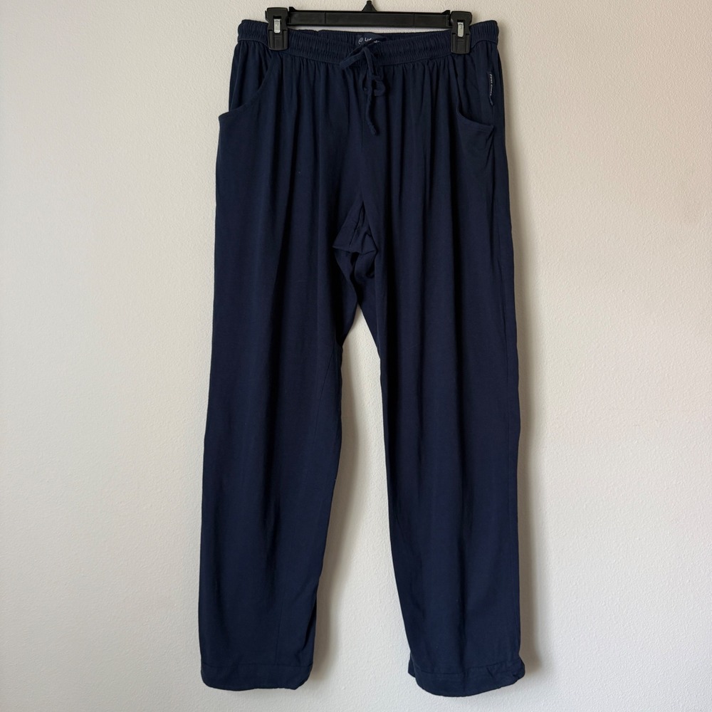 Lufthansa First Class van Laack Navy Blue Lounge Pajama Pants Mens Large L